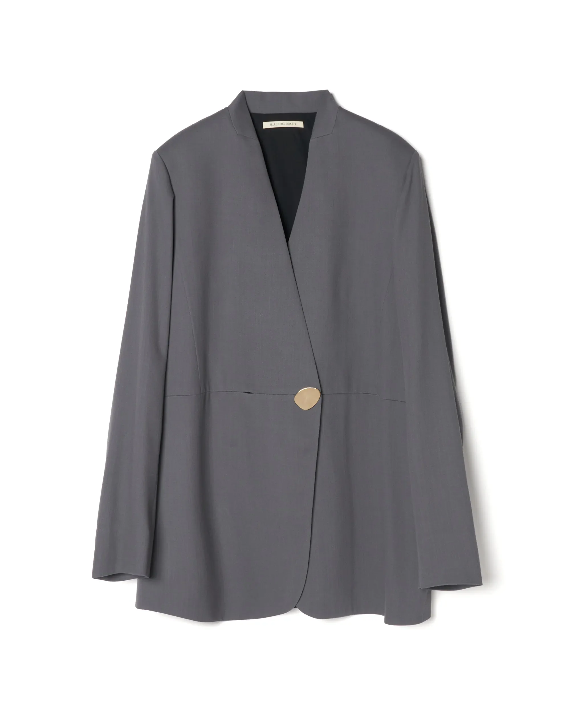HARUNOBUMURATA_HARU - COLLARLESS SUMMER WOOL TAILORED BLAZER