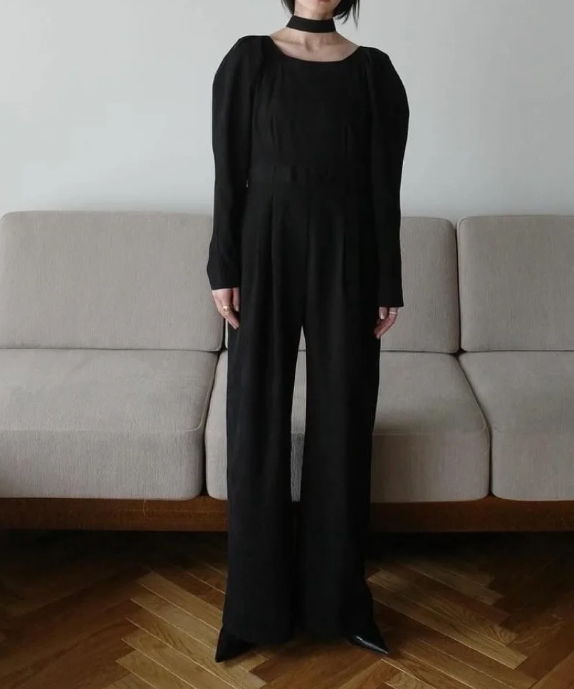 お呼ばれ ドレス 20代 clane_MINAMI TANAKA×CLANE DECORTE PUFF ALL IN ONE_クラネ_パンツドレス