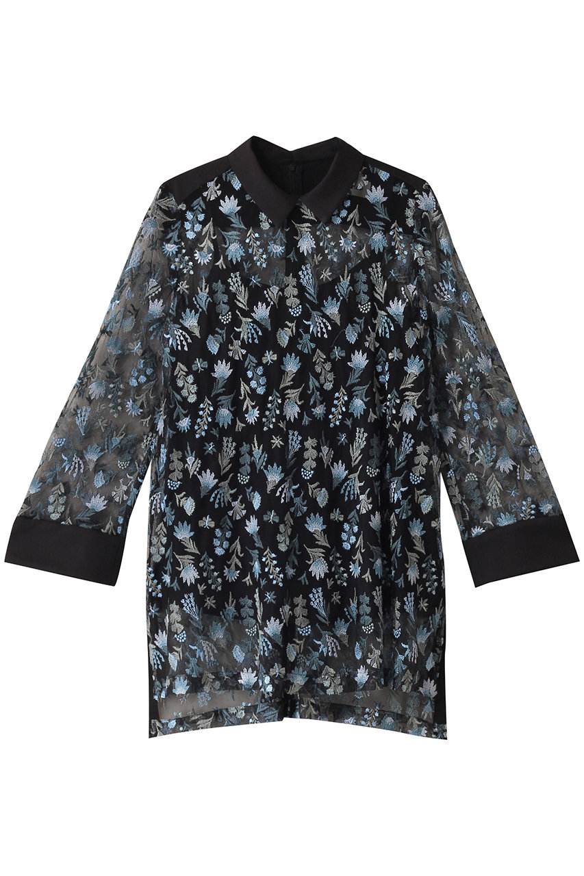 フラワー エンブロイダリーロングスリーブシャツ_lokitho_ロキト