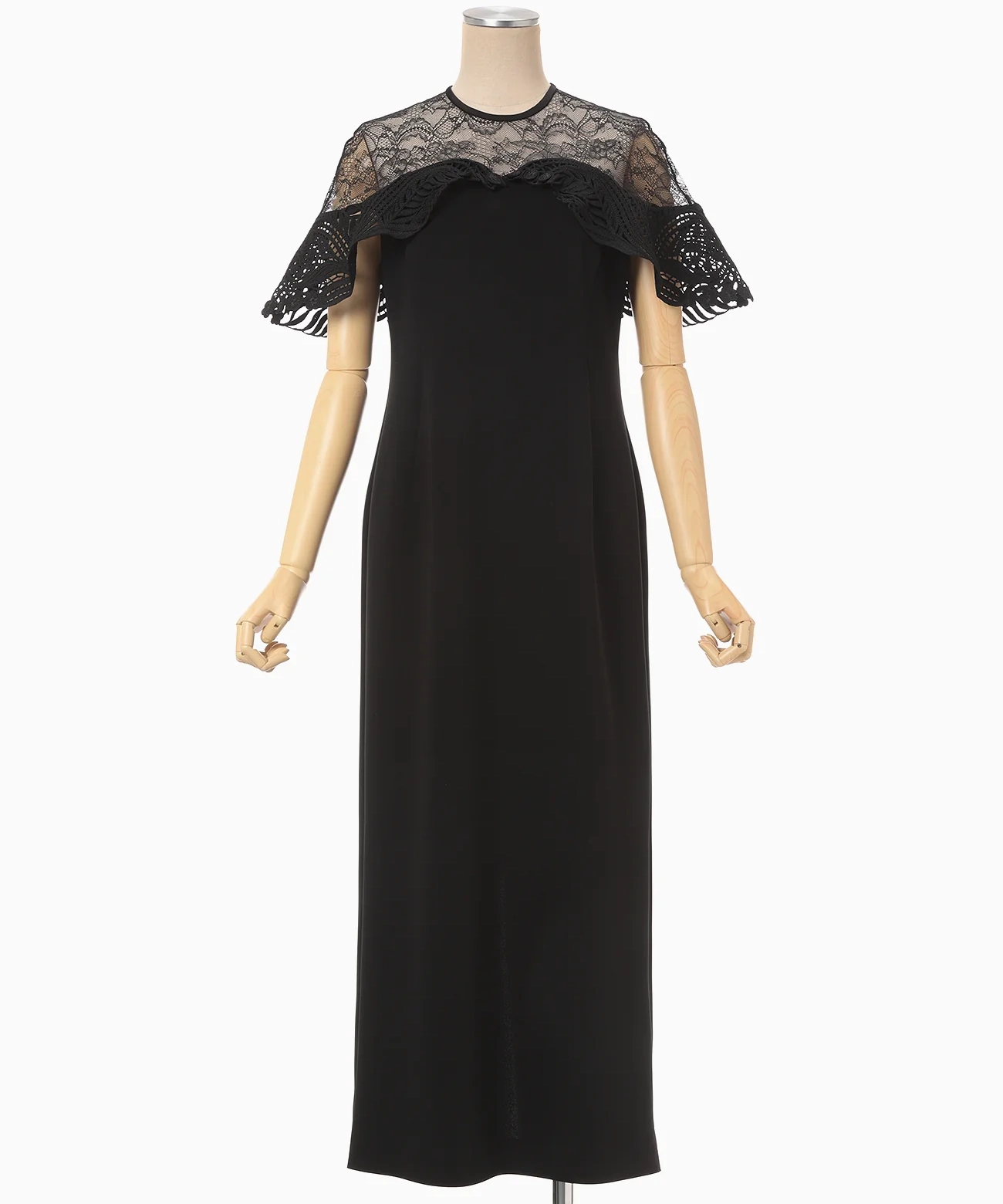 ドメブラ_Mame Kurogouchi（マメクロゴウチ）Tulle Lace Classic Dress - black