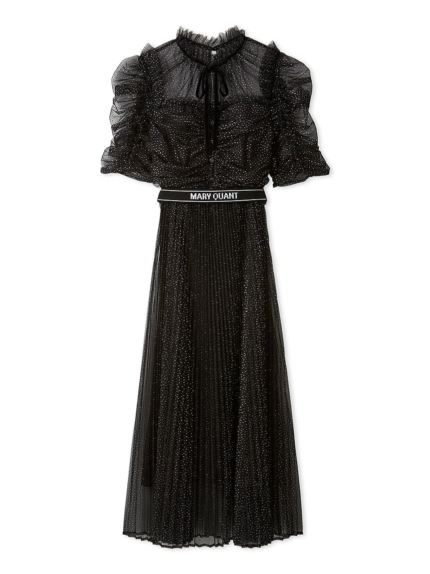 lilybrown_【LILY BROWN×MARY QUANT】ベルト付きドットチュールドレス
